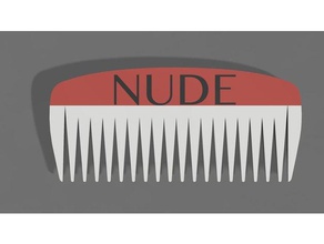 nude comb 3d printers hair 3d print model - Mito3D