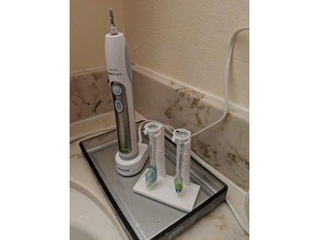 philips sonicare toothbrush head holder bathroom 3d print model - Mito3D