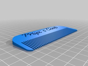 priya'scomb3 bathroom customized 3d print model - Mito3D