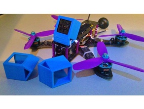 qs13 cas de 30&deg rc des véhicules boîtier la caméra drone montage support fpv 3d print model - Mito3D