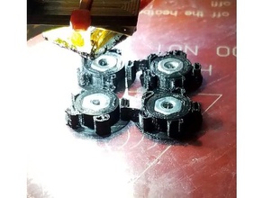 knob 6 machine screw nut replacement parts 3d print model - Mito3D