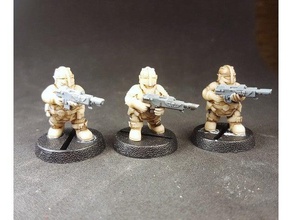 space dwarf warriors without weapons toys games 28mm 40k squat warhammer 3d print model - Mito3D