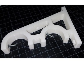 curtain rod double bracket decor 3d print model - Mito3D