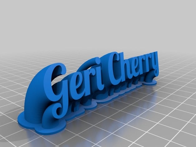 geri name plate office customized 3D print model - Mito3D