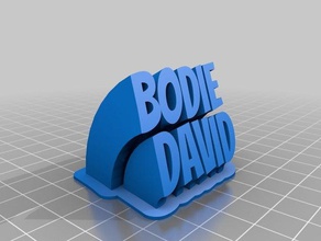 bodie david nom de la plaque bureau personnalisé 3d print model - Mito3D