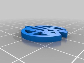 my customized monogram pendant multiple loops jewelry 3d print model - Mito3D
