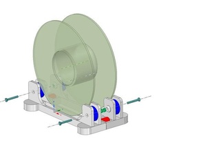 réglable de filaments titulaire 3d l'impression support filament soutien bobine 3d print model - Mito3D