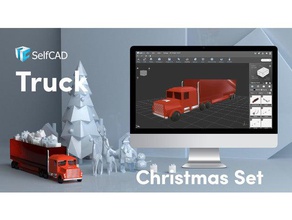 düşük poli Noel kamyon oyuncaklar oyunlar 3d tasarım model modelleme baskı dekorasyon süsleri selfcad 3d print model - Mito3D