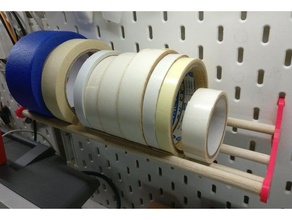 tape holder ikea skadis pegboard organization 3d print model - Mito3D