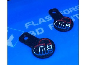 jeton caddy Fransa çok ekstruzyon sağlar Anahtarlık caddie etkinleştirin porte-anahtarları porte 3d print model - Mito3D