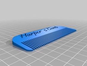 harpers peine cuarto de baño personalizado 3d print model - Mito3D