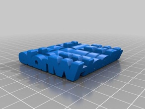 wh zwei-Wort-Skulptur Skulpturen angepasst 3d print model - Mito3D