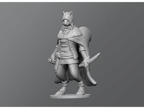 Eichhörnchen assassin - Spielzeug Spiele dd dungeons dragons Tischplatte 3d print model - Mito3D