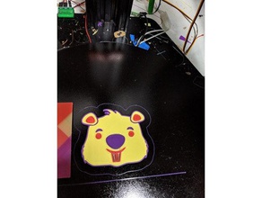 beaver face coaster decor 3d print model - Mito3D