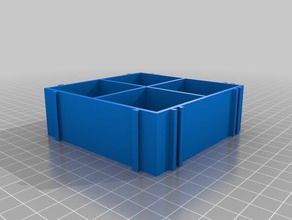 remix modular box 4-box double size containers 3d print model - Mito3D