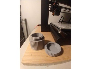 threaded screw cap container containers openscad 3d print model - Mito3D