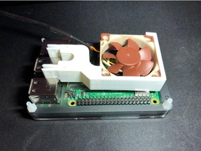 raspi fan mount without screws 40mm noctua electronics 3d print model - Mito3D