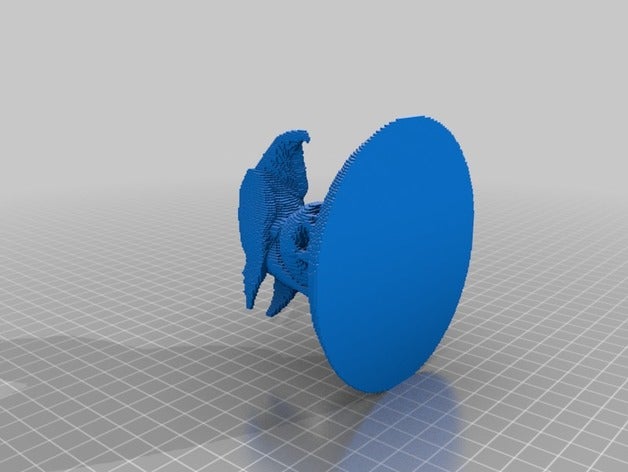 voxel ravenskull statua sculture 3D print model - Mito3D