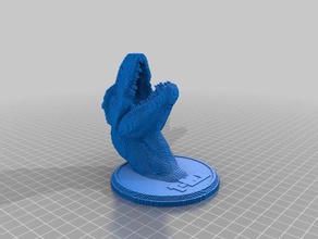 voxel t-rex wall mount sculptures 3d print model - Mito3D