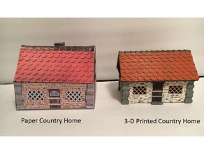 miniature country home toys games dnd dungeons dragons house 28mm parametric pathfinder rpg 3d print model - Mito3D