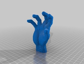zombie-voxel-hand Skulpturen 3d print model - Mito3D