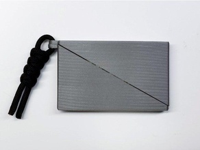 slim wallet d'autres cas la trésorerie edc minimaliste paracord poche simple 3d print model - Mito3D