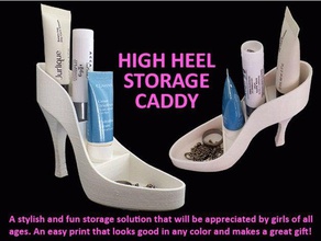 high heel storage caddy household girl friend bathroom bedroom birthday box christmas container cosmetics desk desktop organizer fun gift gifts girls holder home jewellery display ladies lady makeup mothers day mothersday muzz64 novel novelty nsfw office stationary organization supplies present presents shoes stand table tabletop unique woman women womens work 3d print model - Mito3D
