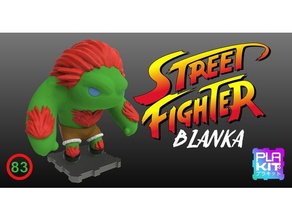 blanka de street fighter los juguetes juegos figura acción coleccionables la colección estatuilla en miniatura plakit purakito streetfighter toymaker 3d print model - Mito3D