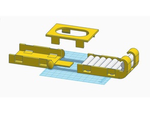 aaa-Batterie Anleger an der Wand montierbar stapelbar-tool-freie Aktualisierung 2019-01 - Organisation Halter micro tool free 3d print model - Mito3D