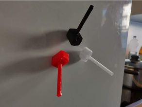 un aimant de réfrigérateur mjolnir marteau thor cuisine manger 3d print model - Mito3D
