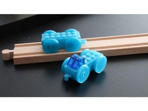 lego train wooden rails 3d printing 3d print model - Mito3D