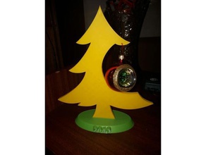 minimalistic fir tree decor christmas new year x-mas xmas decorations 3d print model - Mito3D