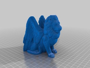 voxel celeste leone sculture 3d print model - Mito3D
