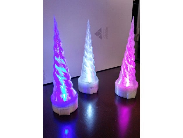 led lit unicorn horn magnetic base costume 3D print model - Mito3D