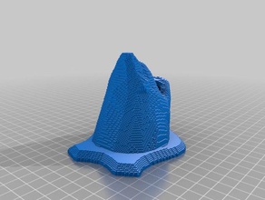 voxel shark head sculptures 3d print model - Mito3D