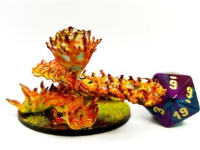 elemental de fuego 28mm mesa juego criaturas no molestar dnd miniatura dungeons dragons pathfinder 3d print model - Mito3D