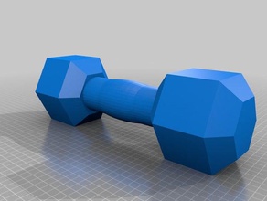 hex dumbbell sport outdoors dumbell gym hobby sports 3d print model - Mito3D