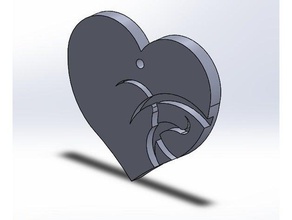 kolye kalp aksesuarlar 3d print model - Mito3D
