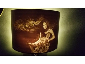 night light lithophane fire girl 3d printing nightlight 3d print model - Mito3D