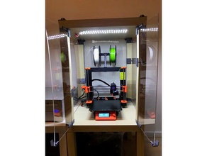 dual parallel led strip holder prusa enclosure otherwise 3d printer accessories ikea 3d print model - Mito3D
