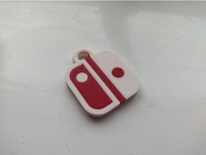 nintendo-Schalter keychain-multi-Farbe Schlüsselanhänger keyring logo multi-Farbe multi-material nintendo keychaing Schalter als switch-logo 3d print model - Mito3D
