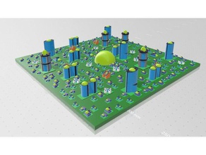 futuristic city 3d printing designproject high school 3d print model - Mito3D
