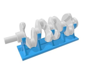 Kurbelwelle ohne Unterstützung engineering Schreibtisch desktop desktop-Spielzeug gadget motor 3d print model - Mito3D