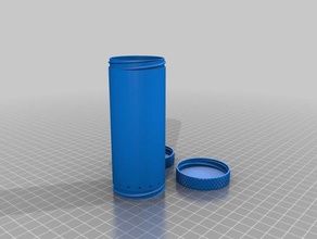 my customized shaving brush travel tube2 organization 3d print model - Mito3D