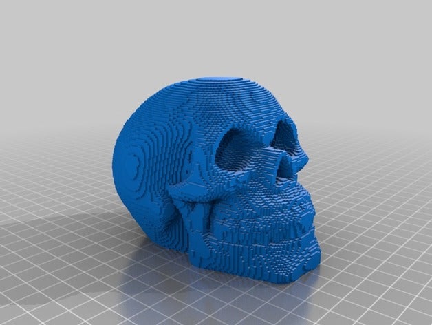 voxel celtic skull sculptures 3D print model - Mito3D