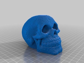 voxel celtic skull sculptures 3d print model - Mito3D