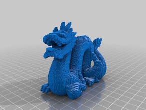 voxel ed du dragon sculptures 3d print model - Mito3D