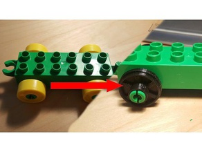 lego duplo chemin de fer la roue mécanique les jouets eisenbahn modification wagon zoug 3d print model - Mito3D
