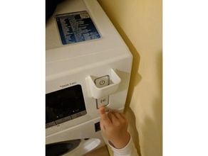 Waschmaschine power button protector Kindersicherung Haushalt die Sicherheit der Kinder 3d print model - Mito3D