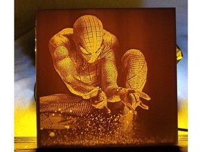 spider man lithophane 2d art la marvel peterparker spiderman stan stanlee web 3d print model - Mito3D